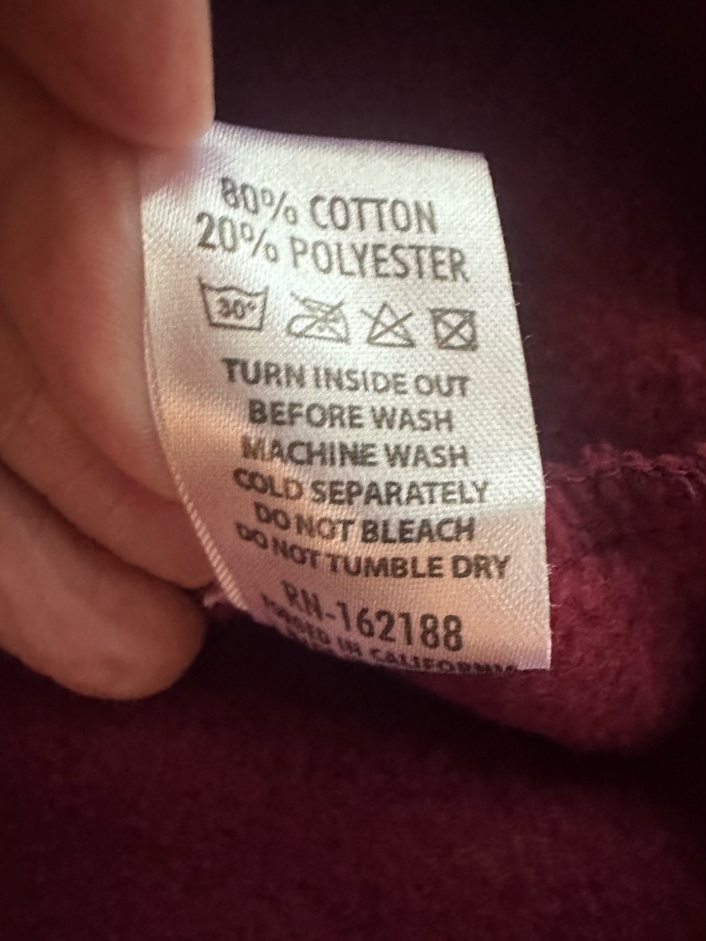 Men’s Iron & Resin Maroon Burgundy Crewneck Sweatshirt XL Flawless - Picture 6 of 7